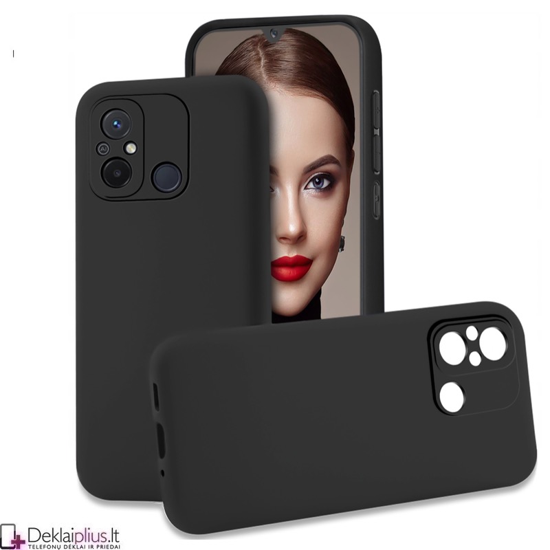 Silikoninis ploniausias dėklas - juodas (Xiaomi Redmi 12C/11A/Poco C55) Silikoninis ploniausias dėklas - juodas (Xiaomi Redmi 12C/11A/Poco C55)